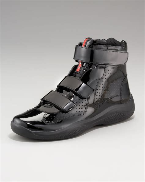 real cheap prada sneakers|high top black prada sneakers.